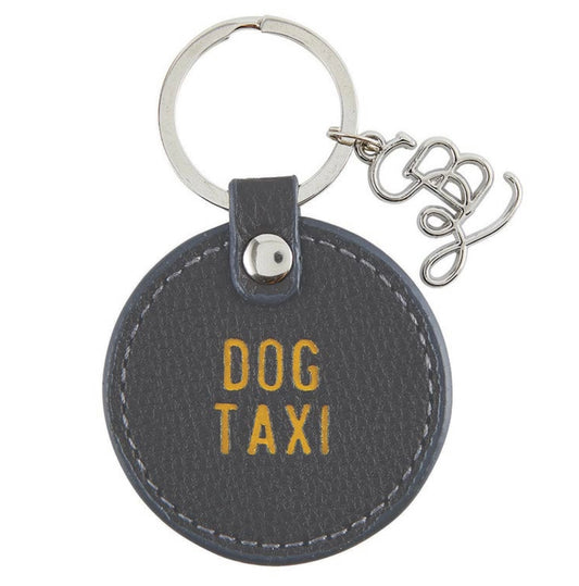 Dog Taxi - Leather Key Tag